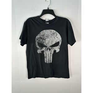 The Punisher Shirt Mens Sz M Black Skull  Mad Engine Marvel Comics Graphic T